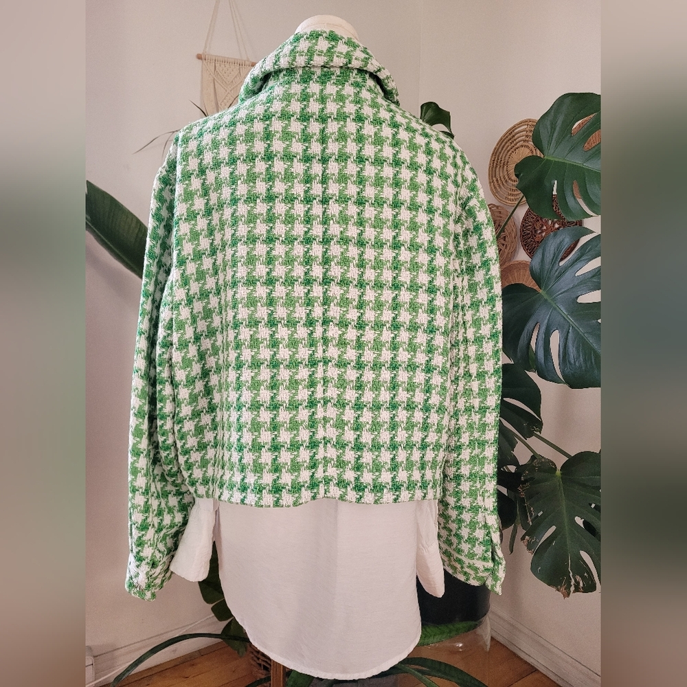 Esqualo Green Houndstooth Women's Jacket - Picture 6 of 8